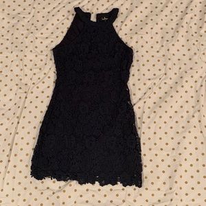 Lulus lace navy blue dress